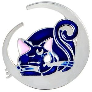 Women's Brooch Pin Sailor Moon Luna Cat Enamel